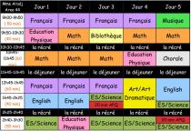 This timetable is a guideline and may be changed without notice based on activities going on throughout the school...